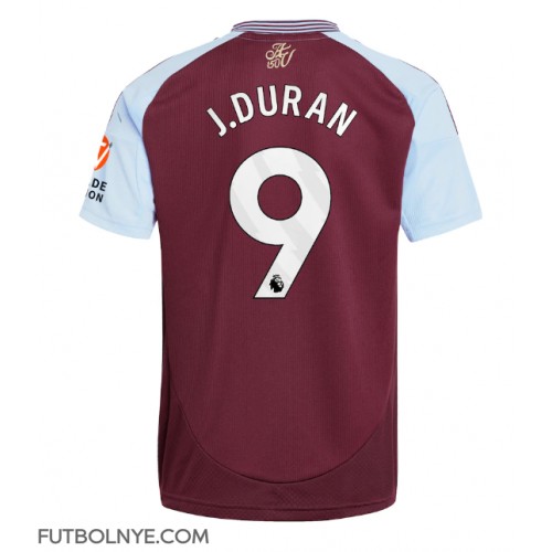 Camiseta Aston Villa Jhon Duran #9 Primera Equipación 2024-25 manga corta